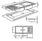 Мойка Смег SG116D фото 2 в Краснодаре Мойка Smeg SG116D фото 2 в Краснодаре