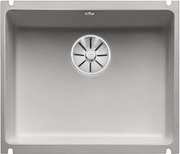 Мойка Бланко SUBLINE 500-U керамика отводная арматура InFino® серый алюминий фото в Краснодаре Мойка Blanco SUBLINE 500-U керамика отводная арматура InFino® серый алюминий фото в Краснодаре