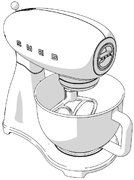 Планетарный миксер Смег SMF02PBEU фото 4 в Краснодаре Планетарный миксер Smeg SMF02PBEU фото 4 в Краснодаре