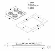 Газовая варочная панель Korting HGG 6420 CN фото 4 в Краснодаре