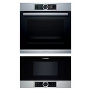 Bosch (духовой шкаф HBG636ES1 + микроволновая печь BFL 634GS1)