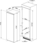 Встраиваемая морозильная камера Smeg S8F174NE фото 4 в Краснодаре