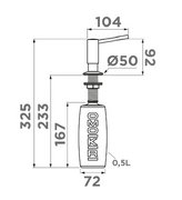 Дозатор Omoikiri OM-02 LG фото 3 в Краснодаре