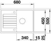 Мойка BLANCO ZIA 45 S Compact Silgranit антрацит фото 2 в Краснодаре
