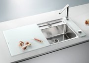 Мойка Blanco Statura 6-IF Crystal белое стекло нержавеющая сталь фото 2 в Краснодаре