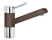 Смеситель Бланко Zenos chrome/Silgranit кофе фото в Краснодаре Смеситель Blanco Zenos chrome/Silgranit кофе фото в Краснодаре