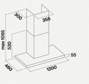 Вытяжка Falmec Lumina 120 Glass Black wall (NRS) фото 3 в Краснодаре