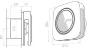 Воздухоочиститель Elica SNAP Wi-Fi TAUPE BROWN фото 2 в Краснодаре