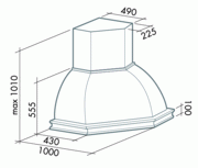 Вытяжка Falmec Rondo Stella ANG (600) S вишня Вытяжка Falmec Rondo Stella ANG (600) S вишня