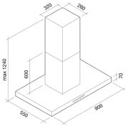 Вытяжка Falmec Plane isola 90 white (800) ECP фото 4 в Краснодаре