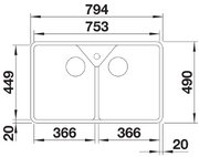 Мойка BLANCO VILLAE Double глянцевый белый фото 4 в Краснодаре Мойка BLANCO VILLAE Double глянцевый белый фото 4 в Краснодаре
