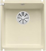 Мойка Blanco SUBLINE 375-U керамика отводная арматура InFino® жасмин Мойка Blanco SUBLINE 375-U керамика отводная арматура InFino® жасмин