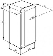 Холодильник Smeg CVB20LP фото 4 в Краснодаре