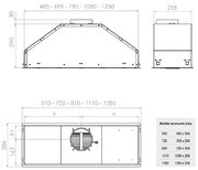 Встраиваемая вытяжка Pando GTI/810 INOX V.1050 ECO SEC PLUS фото 4 в Краснодаре