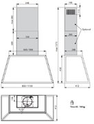 Вытяжка Falmec TIME 85 pewter фото 3 в Краснодаре
