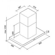 Вытяжка Falmec Lumina 90 Glass White wall (NRS) фото 2 в Краснодаре