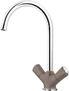 Смеситель Бланко Amona chrome/silgranit серый беж фото в Краснодаре Смеситель Blanco Amona chrome/silgranit серый беж фото в Краснодаре